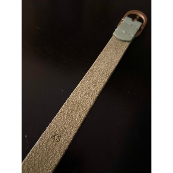 JCREW Skinny Light Green Leather Belt Womens sz S - Picture 5 of 11